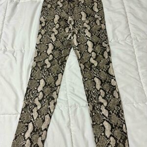 H&M Snake Print Trousers